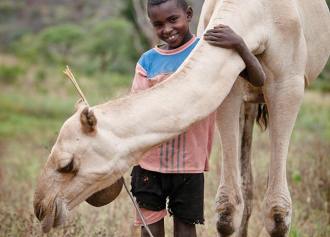 Dhadacha Golicha, 11 yrs old with camel, Boba, Ethiopia